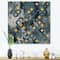 Designart - Geometry Intersecting Circles WIth Golden Stars - Modern Canvas Wall Art Print
